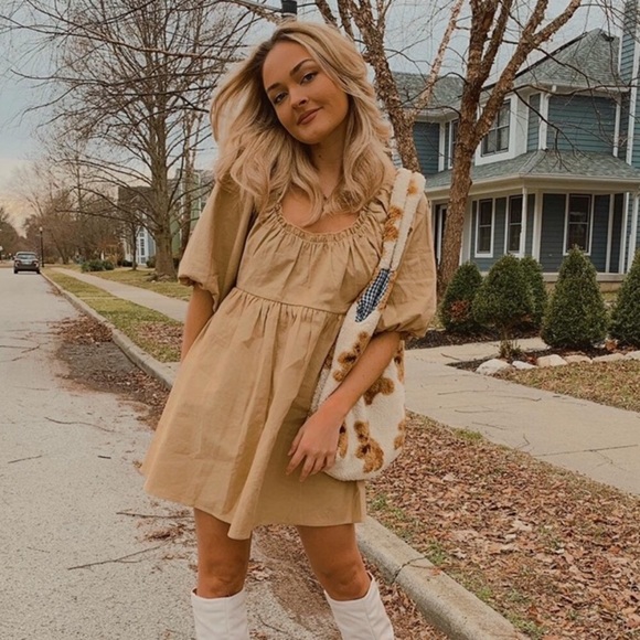 Lovers + Friends Dresses & Skirts - tan mini dress